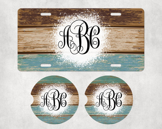 017 License Plate Car Coaster Set